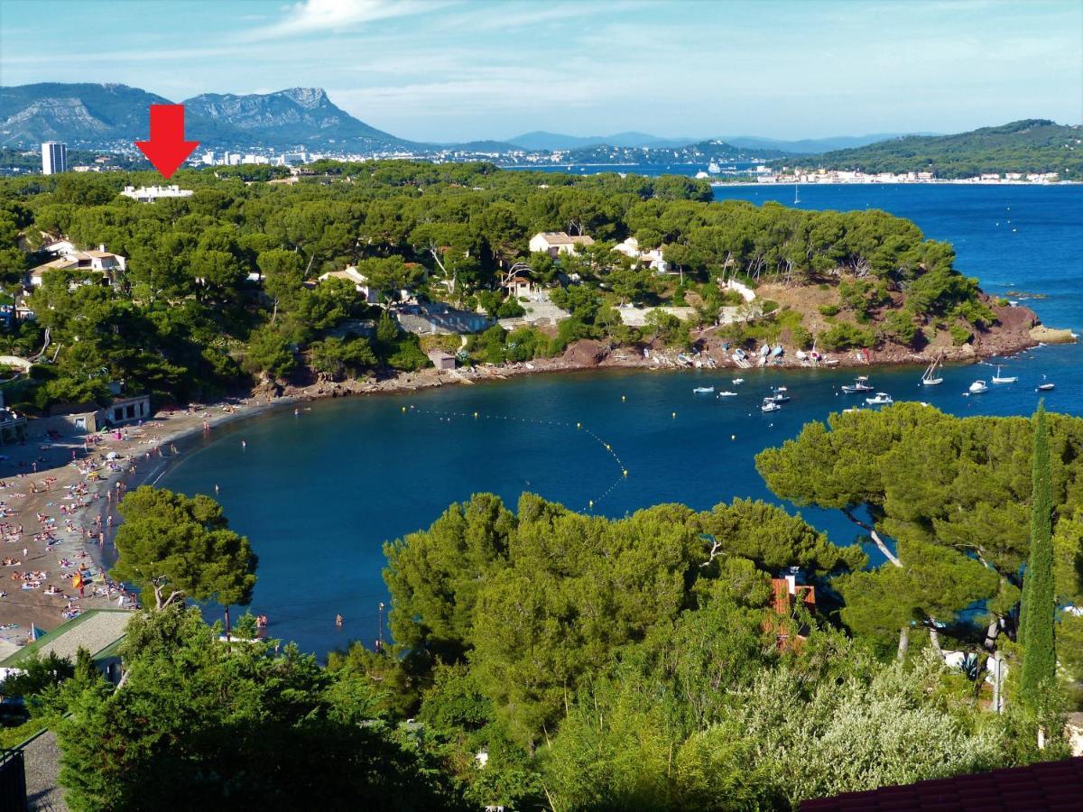 Loft Climatise "La Pinede", 50 M2, Tres Calme, 5 Mn A Pied Des Plages, Lit King Size La Seyne-sur-Mer Buitenkant foto